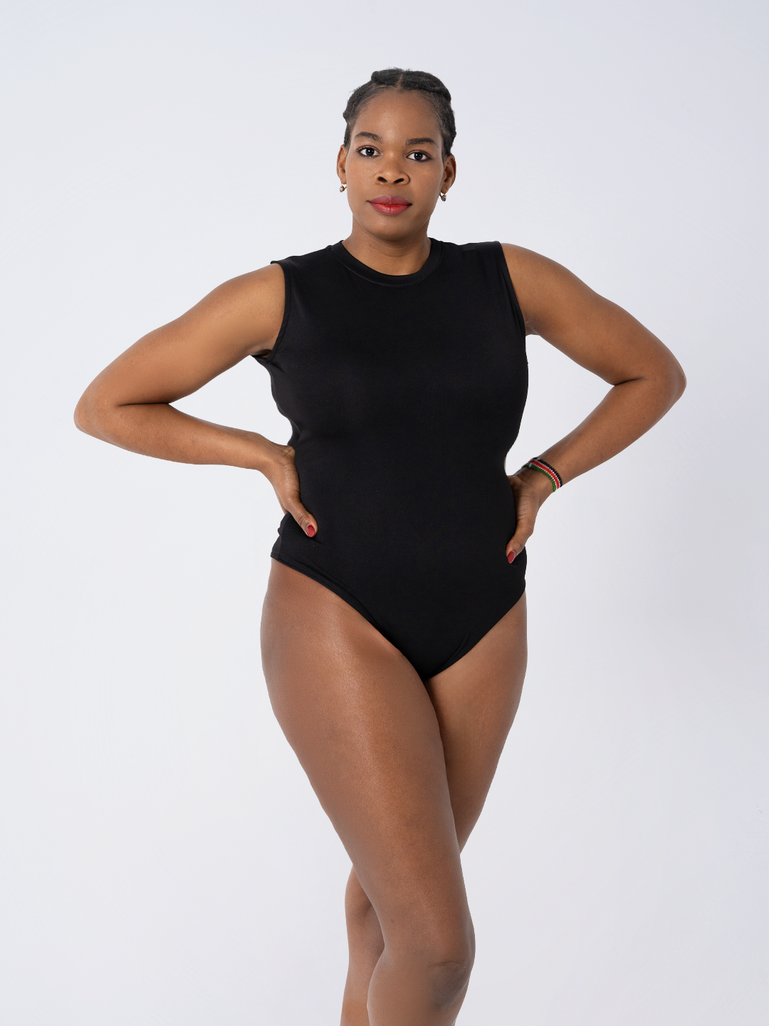 Sculpted Black Bodysuit